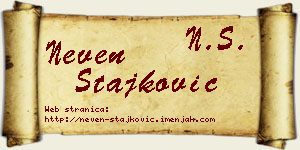Neven Stajković vizit kartica